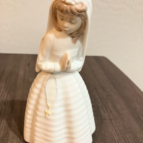 Rare Vintage Nao Lladro Girl Praying Confirmation Communion Religion Catholic ++ - Picture 4 of 4